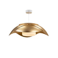 Gouden Hanglamp met Moderne Vormgeving en Opale Glazen Diffuser
