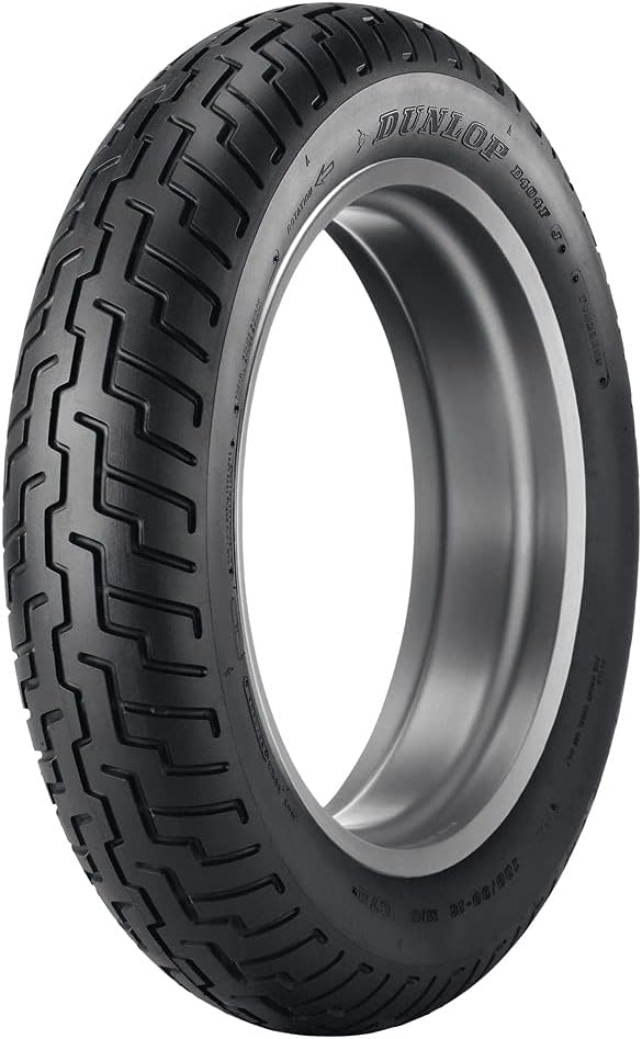 Dunlop D404 Front Motorcycle Tire 100/90-19 (57H) Black Wall - Fits: BMW F650 1997-1999