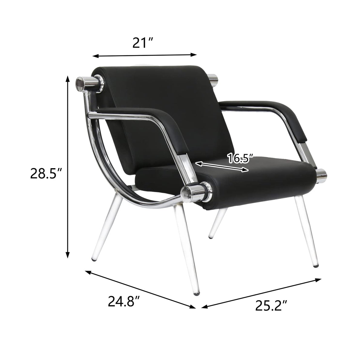 Kinfant Waiting Room Chair- Office Reception Furniture with Armrest and PU Leather Cushion, Office Guest Chair for Waiting Room Airport Hospital Bank Lobby, Black (1 Seat*2+2 Seat)