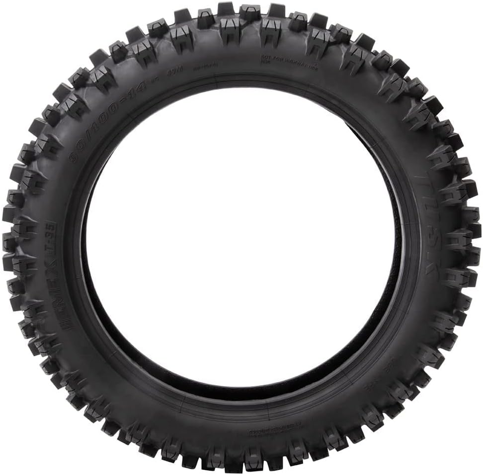 Tusk EMEX T-35 Soft/Intermediate Terrain Dirt Bike Front and Rear Tire Set â Front 80/100x21 & Rear 120/90x18 â Deep Tread Off-Road Trail Tires â Tube Type Motocross Motorcycle Tires