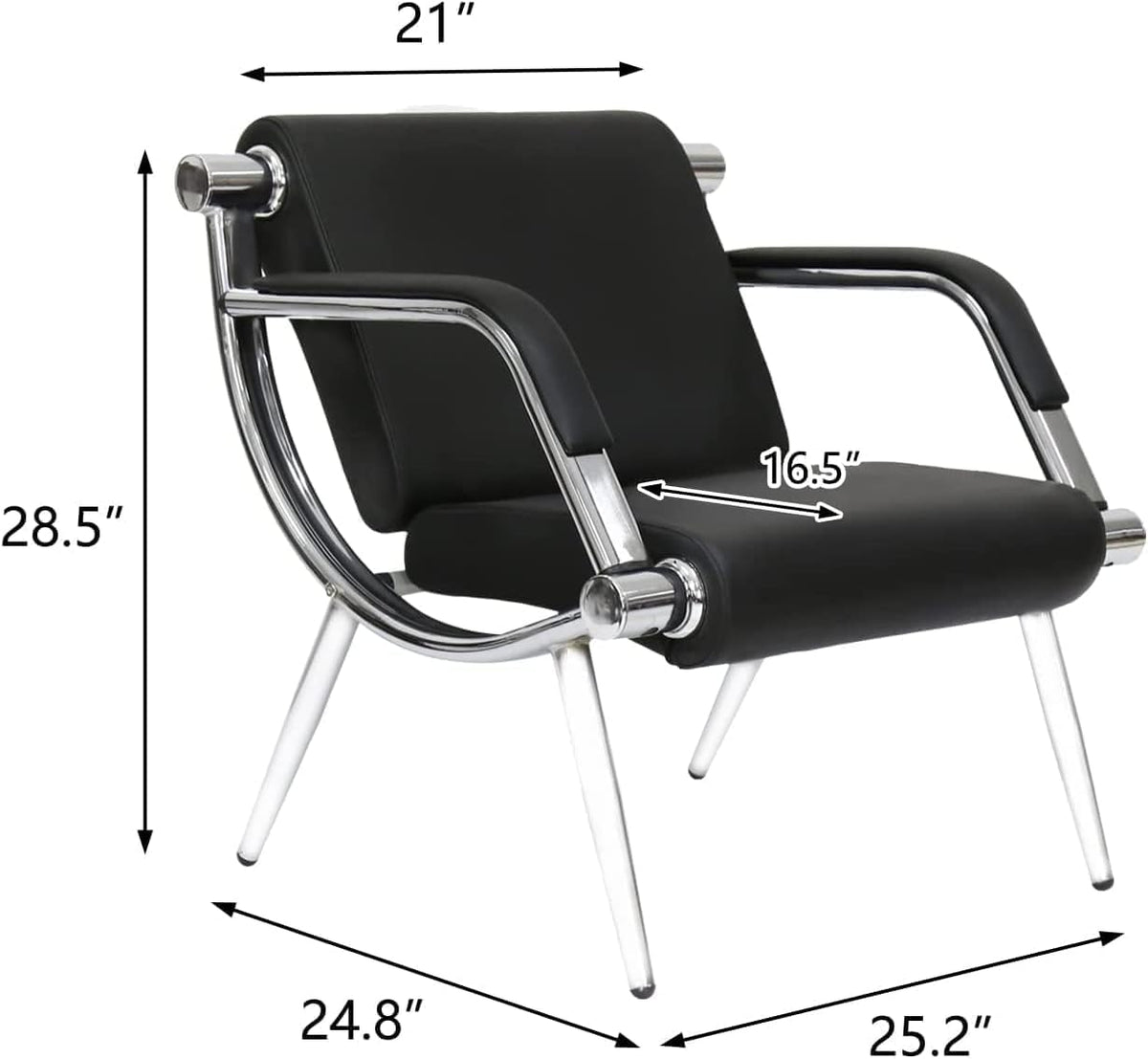 Kinfant Waiting Room Chair- Office Reception Furniture with Armrest and PU Leather Cushion, Office Guest Chair for Waiting Room Airport Hospital Bank Lobby, Black (1 Seat*2+2 Seat)