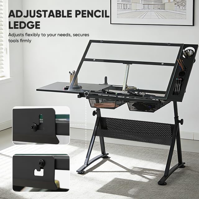 Magshion Drafting Table Adjustable Drawing Table