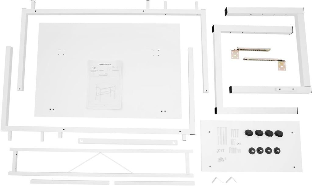 YIYIBYUS 0-30 Â° Tiltable Tabletop Drawing Desk, Floorstanding Drawing Table White Art Desk Artist Drafting Table Office Table Architectural Drawing Desk Computer Desk Craft Desk Hobby Table