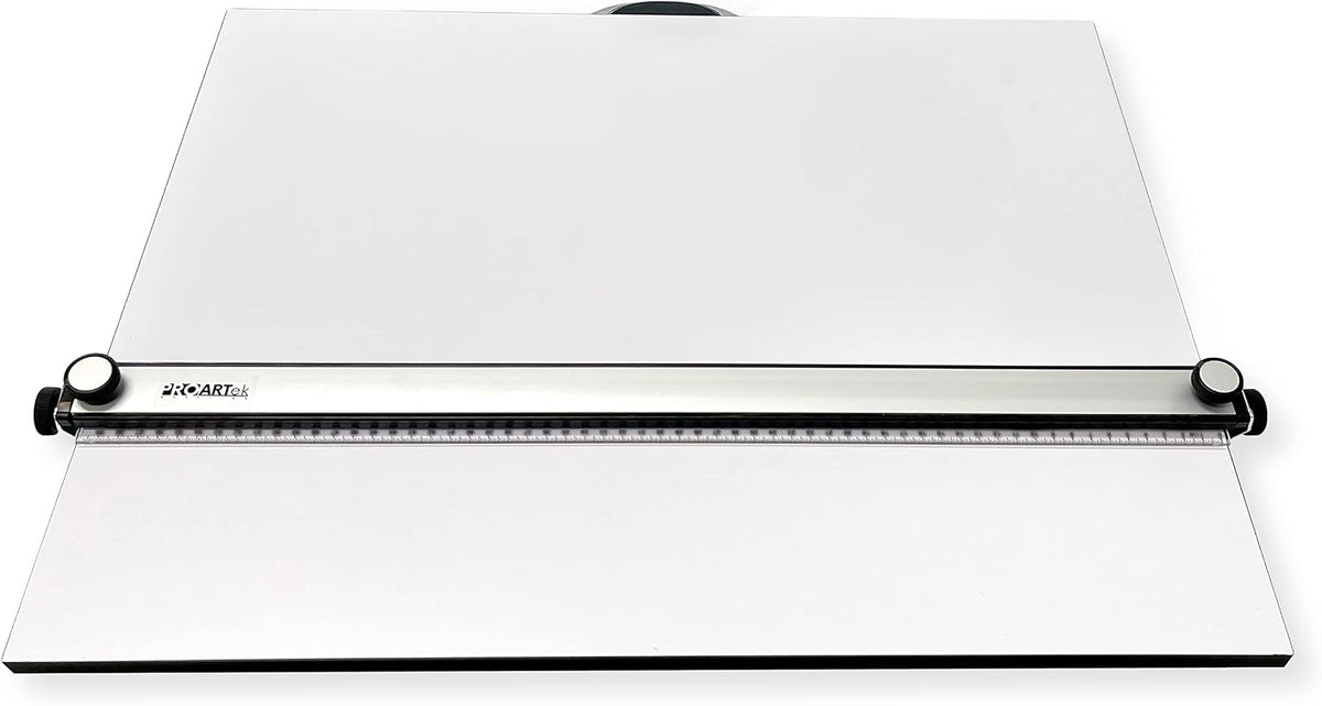 Proartek PK00015 Model PXB24 Portable Drafting Drawing Board 18" x 24"; PXB Series; Adjustable Aluminum Parallel Straightedge; Carry Handle; Architecture Tool for Students and Professionals