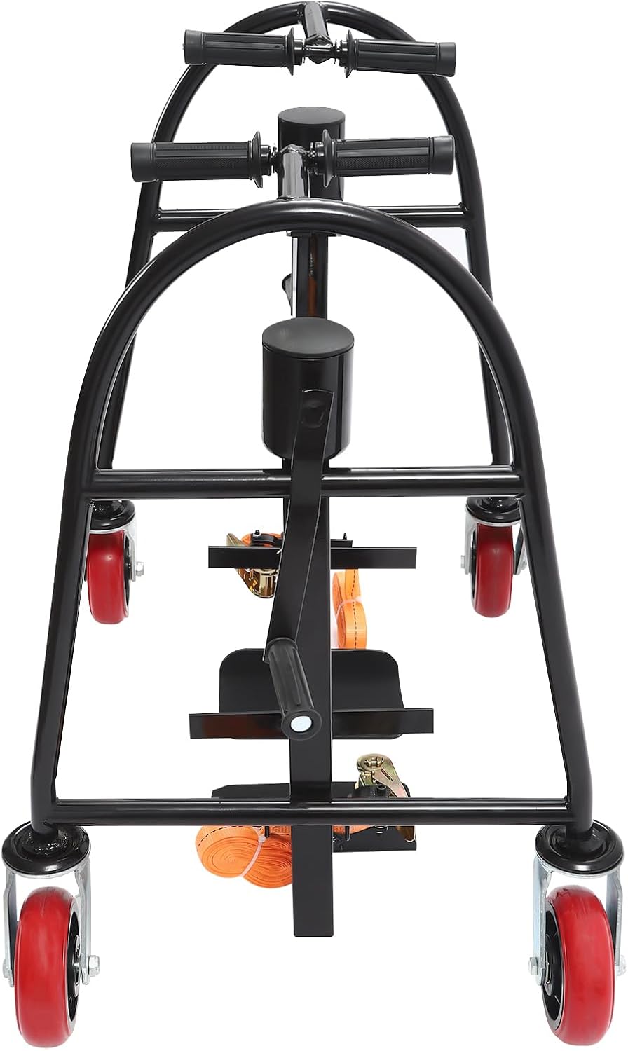 Manual Furniture Mover Set, 1300LBS Heavy Duty Moving Tool with 4 Wheels and 190-Inch Nylon Straps, 11.8 Inch Lift Height Manual Furniture Mover for Home Office Moving and Warehouse Handling (Black)