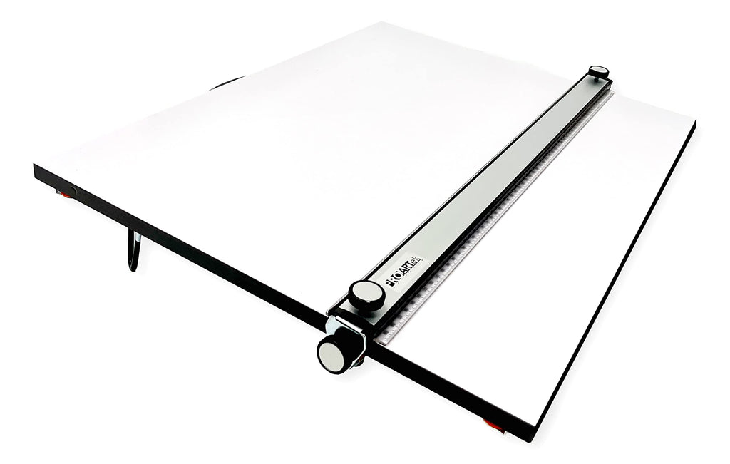 Proartek PK00015 Model PXB24 Portable Drafting Drawing Board 18" x 24"; PXB Series; Adjustable Aluminum Parallel Straightedge; Carry Handle; Architecture Tool for Students and Professionals