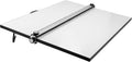 Pacific Arc Table Top Drawing Board with Parallel Bar, White, 24 inches by 36 inches