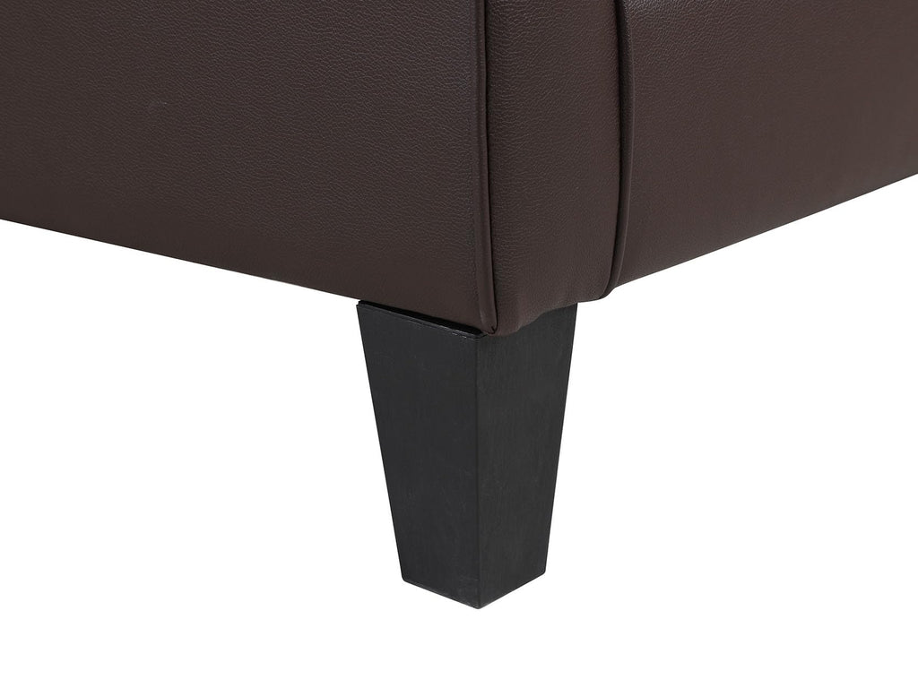 Faux Leather Accent Chair Set of 2, Mid Century Modern Living Room Chair, Upholstered Comfortable PU Leather Armchair for Bedroom, Office or Waiting Areas-Black