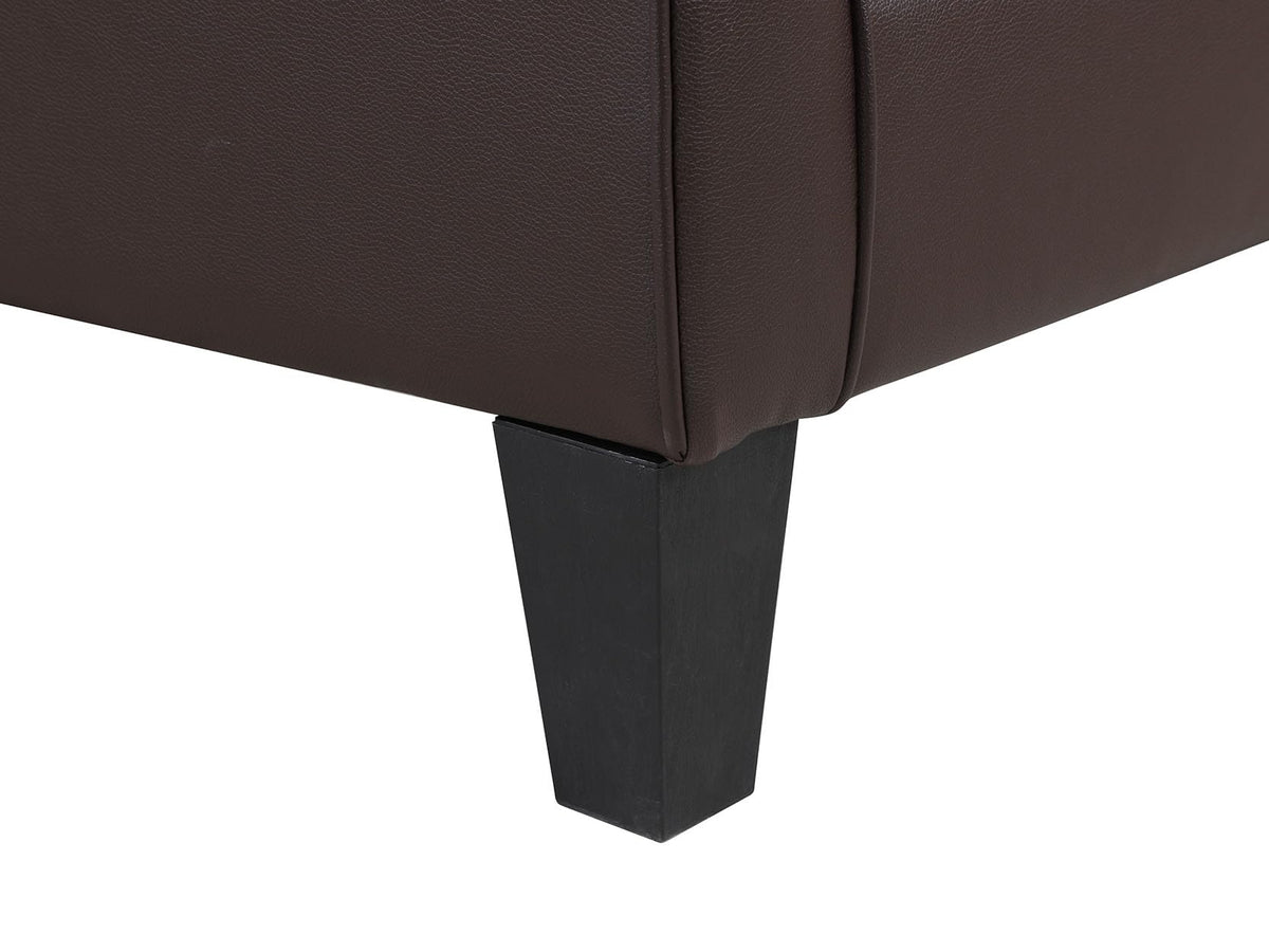 Faux Leather Accent Chair Set of 2, Mid Century Modern Living Room Chair, Upholstered Comfortable PU Leather Armchair for Bedroom, Office or Waiting Areas-Black