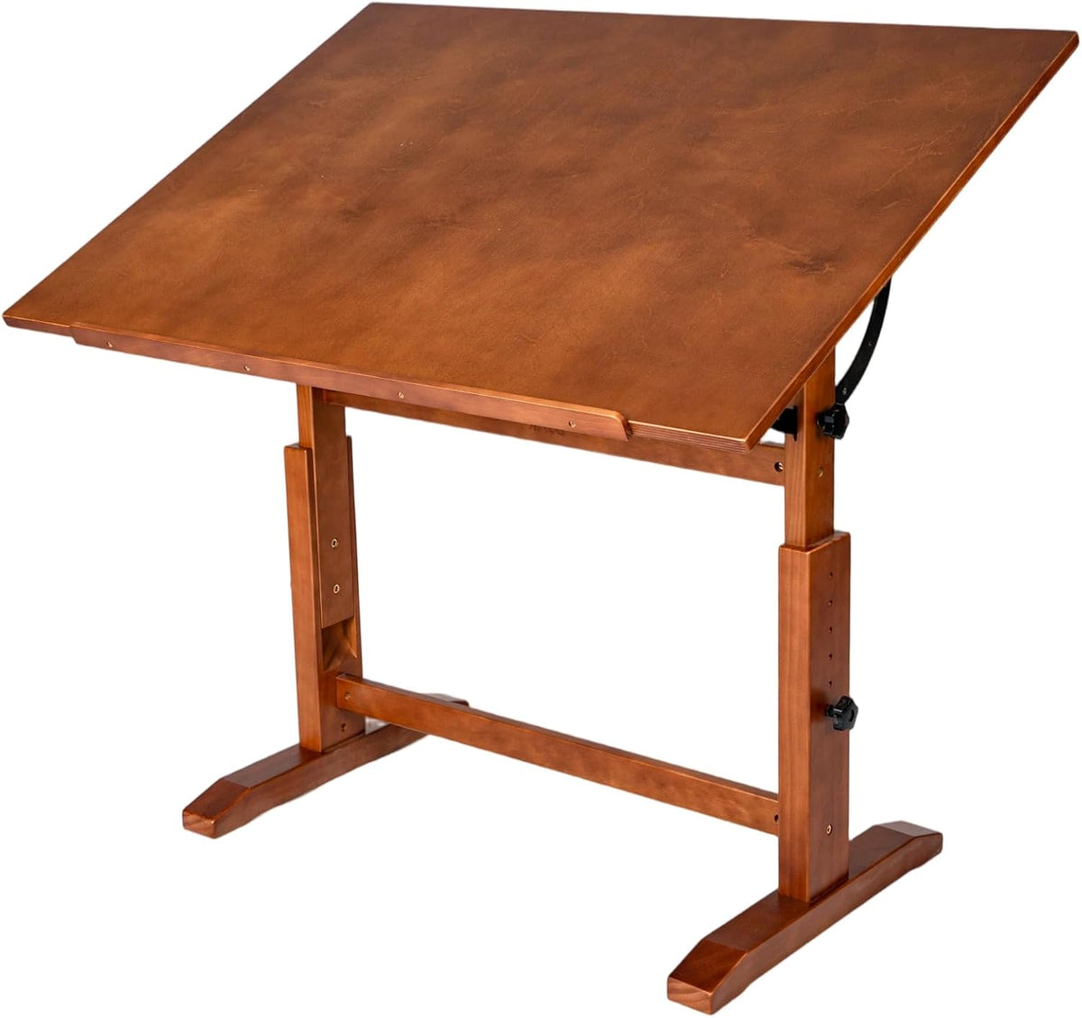 DJAR 42x30 Adjustable Wooden Drafting Table & Art Drawing Desk, Walnut