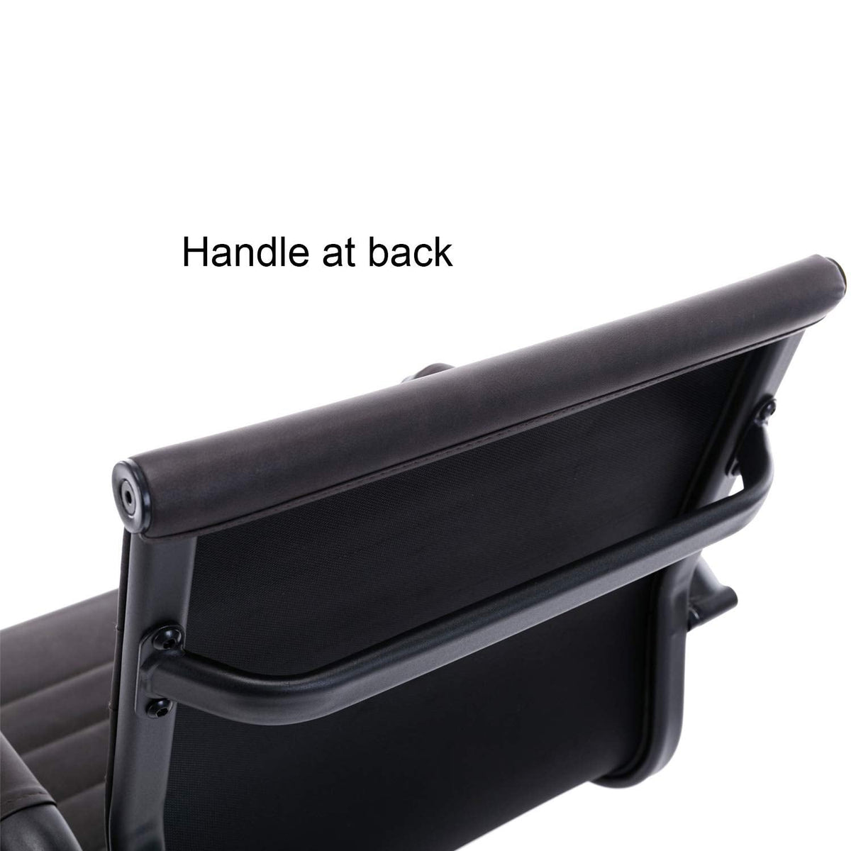Reception Chairs Leather Conference Guest Chair Heavy Duty Back Support Office Chair, Set of 2 (Navy)