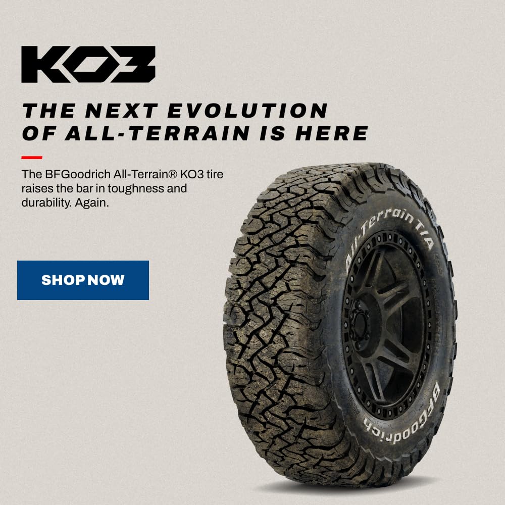 BFGoodrich All-Terrain T/A KO3 Car Tire for Light Trucks, SUVs, and Crossovers, LT245/75R16/E 120/116S