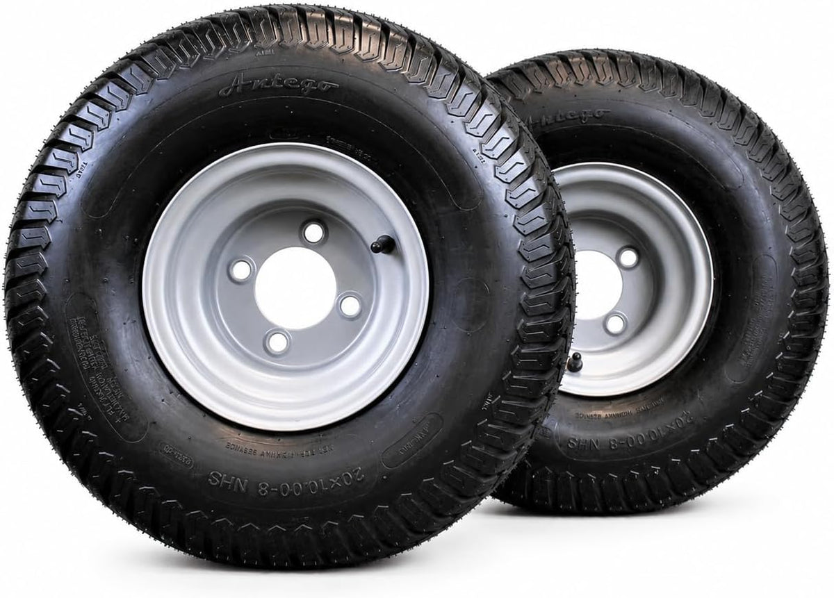 Antego 20x10.00-8 Tire & Wheel Assembly for Husqvarna/Poulan, Single Qty: 1