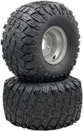 Set of 2 - Silver 20x10.00-8 Reaper Turf Wheel Assembly