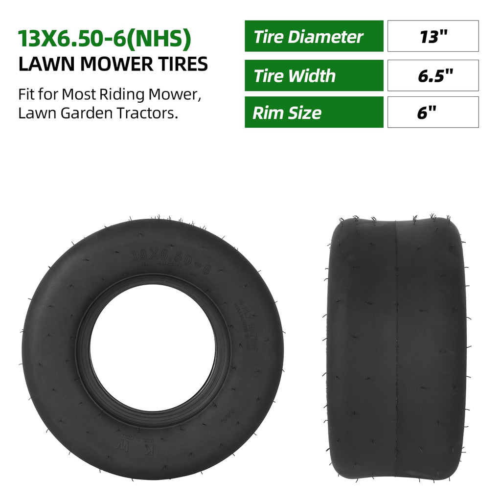 AR-PRO (2 Pack) 20x8.00-8 Lawn Mower Turf Tires, Tubeless, No Rims