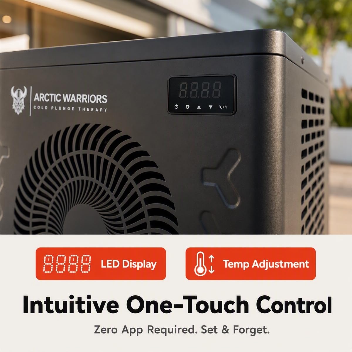 1.5HP Cold Plunge Chiller, WiFi Ice Bath, 12000 BTU/h, Heat & Cool