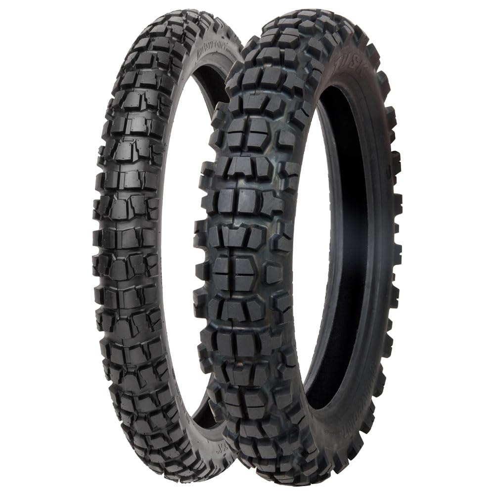 Tusk Waypoint Adventure Motorcycle Tire Set â 90/90-21 Front & 130/90-17 Rear (68R) Tube Type