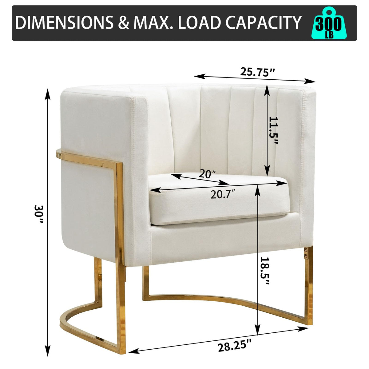 Velvet Accent Barrel Chairs Set of 2, Modern Arm Club Chair Set with Pillow for Living Room/Bedroom/Guest Reception, Channel Tufted, Gold Finish Base, Orange