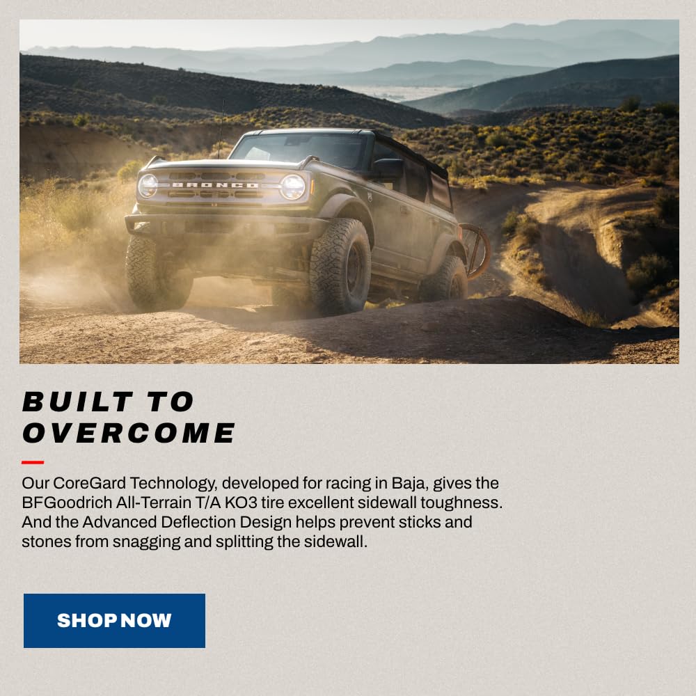 BFGoodrich All-Terrain T/A KO3 Car Tire for Light Trucks, SUVs, and Crossovers, LT245/75R16/E 120/116S