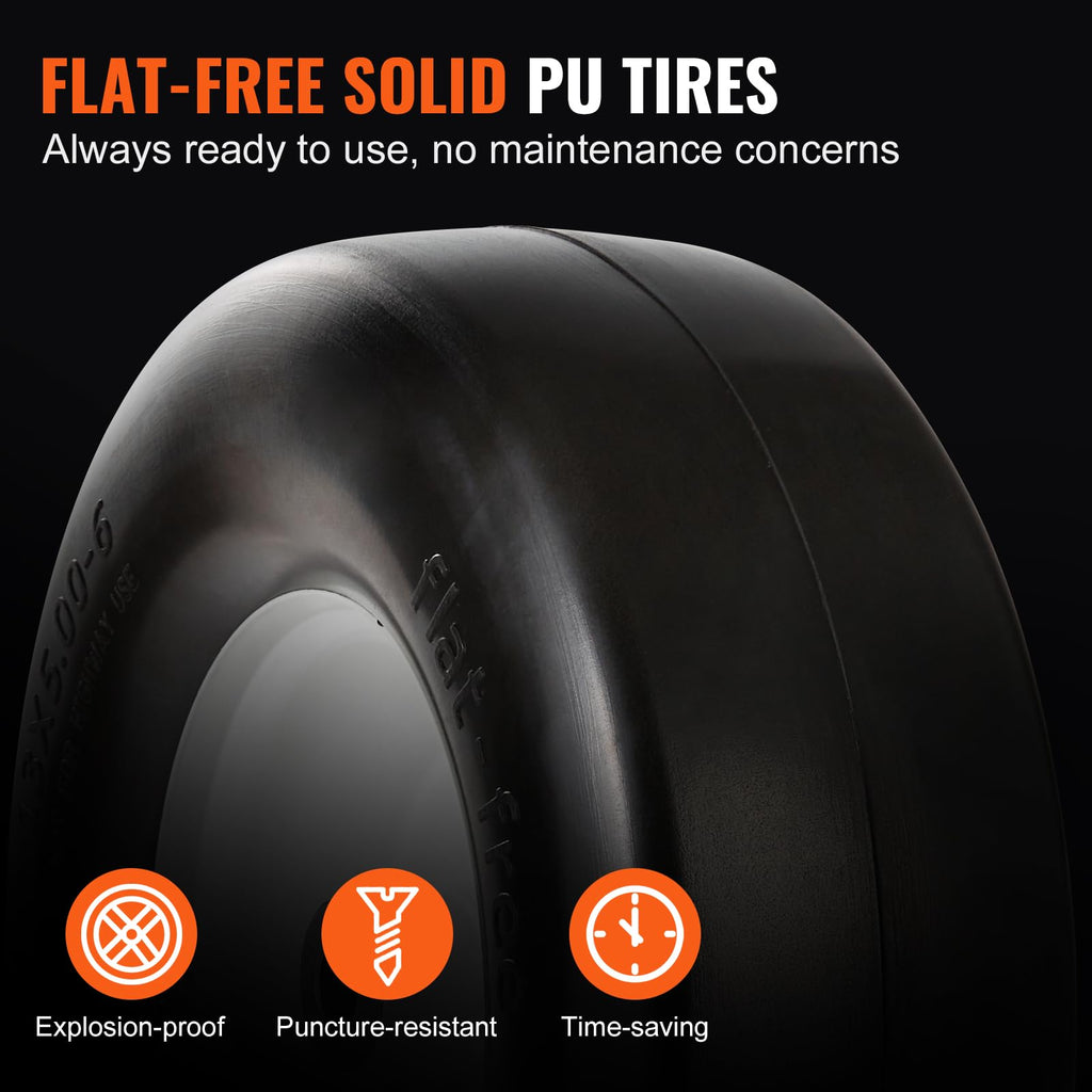 VEVOR Lawn Mower Tires with Rim, 20x8-8" Tubeless Tractor Tires, 2-Pack Tire and Wheel Assembly, S-Turf Pneumatic Tires with 3.5" Offset Hub and 3/4" Bushing Size, for Riding Mowers Lawn Tractors
