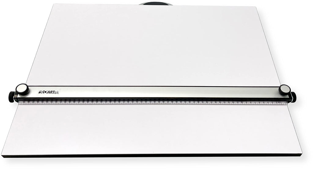 Proartek PK00015 Model PXB24 Portable Drafting Drawing Board 18" x 24"; PXB Series; Adjustable Aluminum Parallel Straightedge; Carry Handle; Architecture Tool for Students and Professionals