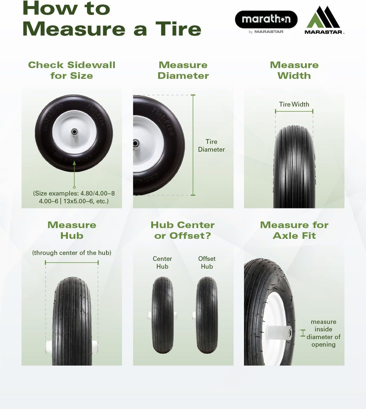 MARASTAR 21425 15x6.00-6 Tire and Wheel Assembly, Replacement Riding Lawn Mower Front Tires Compatible with 100 and 300 Series John Deere Riding Mowers, 2 pack