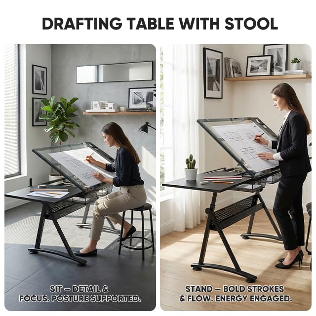 Magshion Drafting Table Adjustable Drawing Table