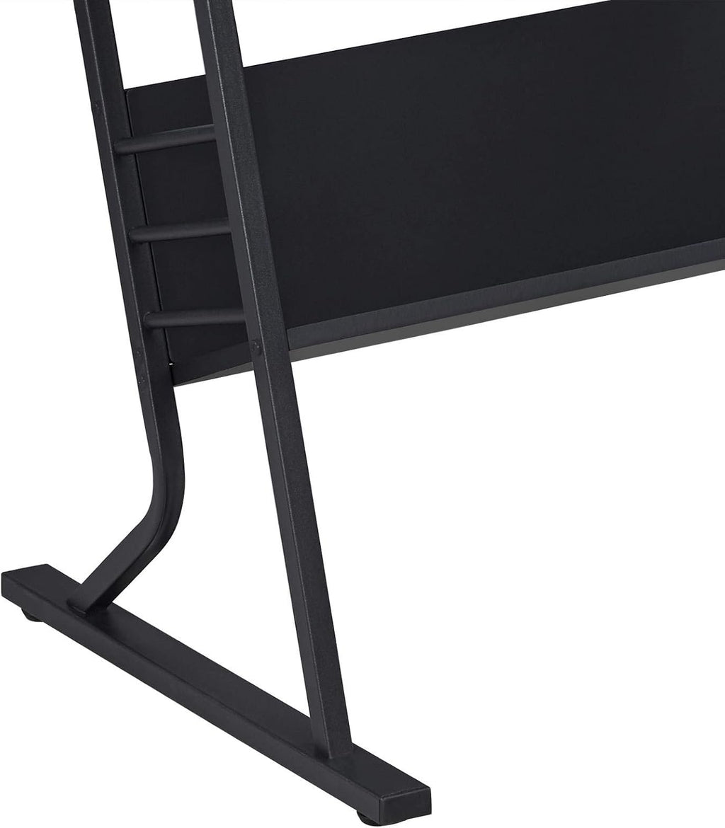 Yaheetech Tilting Drafting Table Art Craft Desk with Stool, Drawers, Black