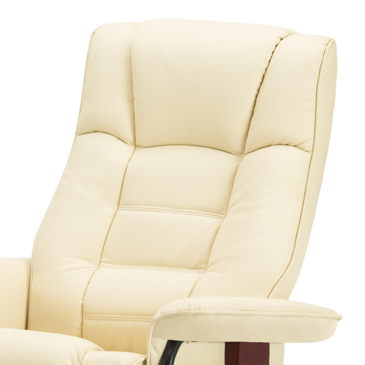 MCombo Manual Swivel Recliner with Ottoman, Faux Leather 9019