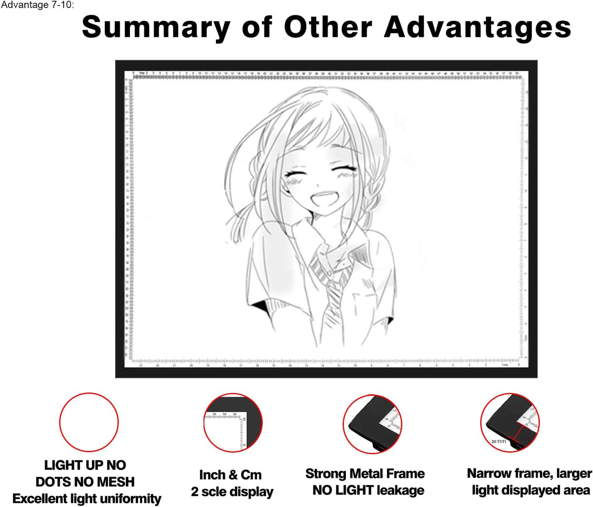 WELZK A1 Light Pad for Diamond Painting, 7000 Lux Light Board for Tracing