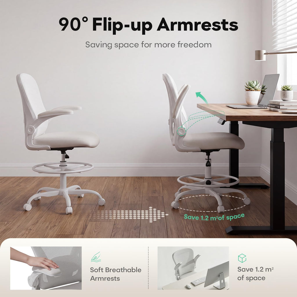 Ergonomic Drafting Chair, Tall Office Chair for Standing Desk