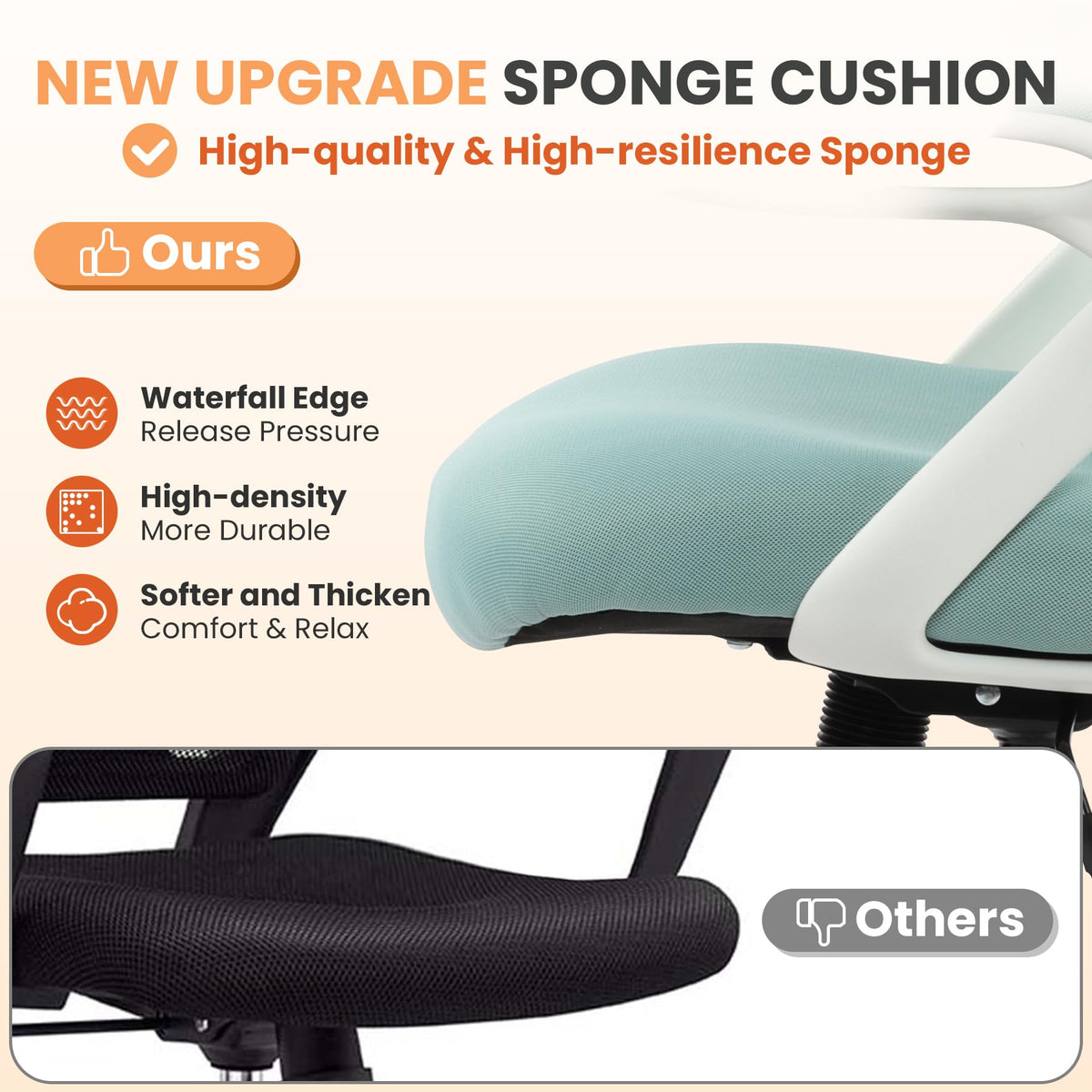 HYLONE Drafting Chair Adjustable, Tall Office Chair Lumbar Support Ergonomic Standing Desk Chair Heavy Duty Tall Drafting Stool for Artists with Footrest Home Office Drafting Stool