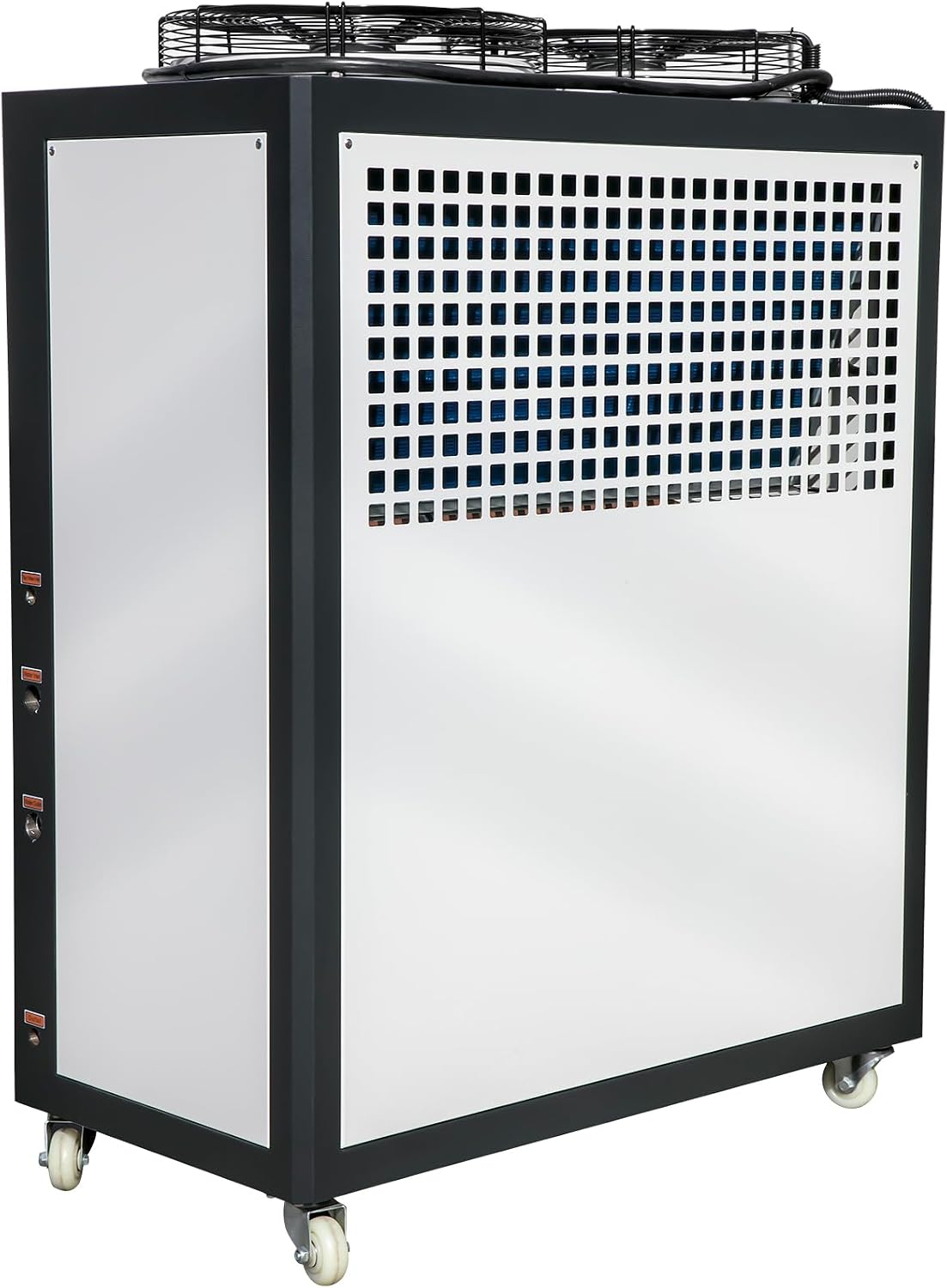 VEVOR Air Cooled Water Chiller, 5 Ton Portable, 5HP/3.75KW Compressor Motor, 53L Capacity Stainless Steel Water Tank, Finned Condenser with Micro-Computer Control, Industrial Chiller for Cooling Water