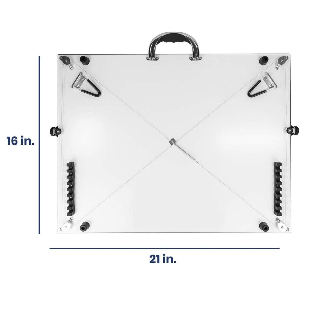 Pacific Arc Table Top Drawing Board with Parallel Bar, White, 24 inches by 36 inches