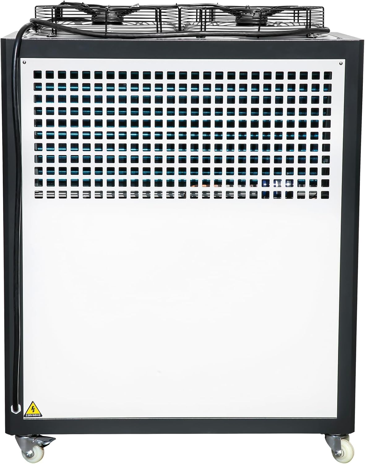 VEVOR Air Cooled Water Chiller, 5 Ton Portable, 5HP/3.75KW Compressor Motor, 53L Capacity Stainless Steel Water Tank, Finned Condenser with Micro-Computer Control, Industrial Chiller for Cooling Water