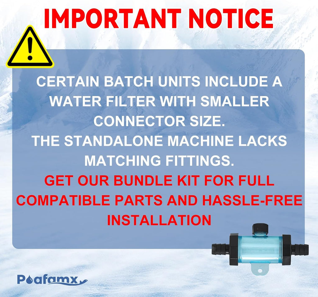 Poafamx 1/2HP Water Chiller for Cold Plunge, Ice Bath Chiller Kit 132Gal