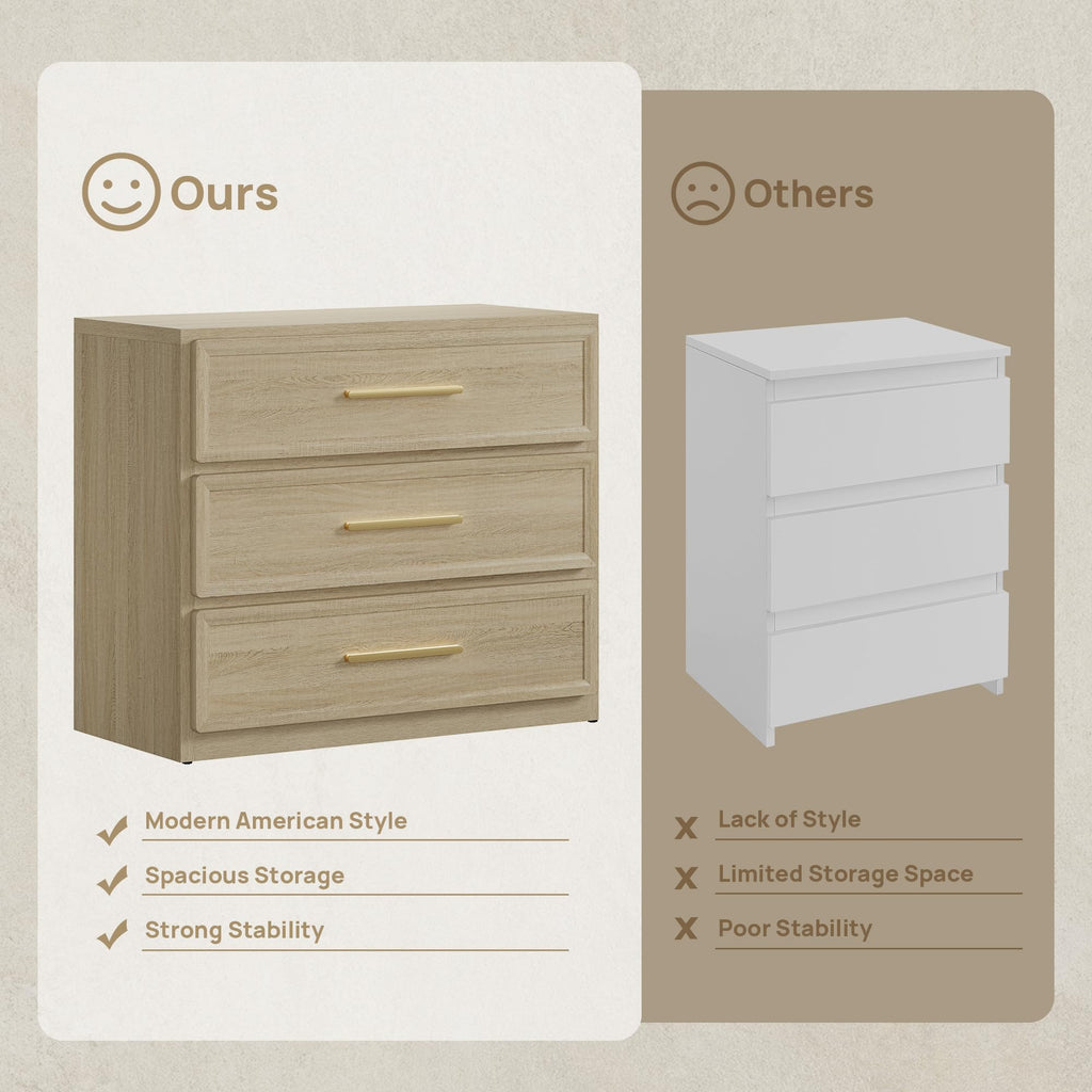 SICOTAS Oversized Night Stand Set 2 for Bedroom 31.3" Bedside Table