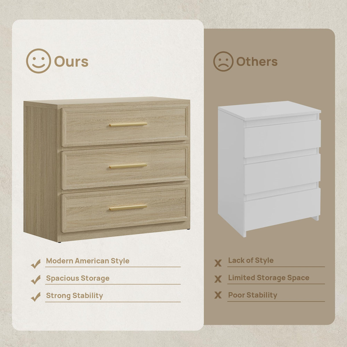 SICOTAS Oversized Night Stand Set 2 for Bedroom 31.3" Bedside Table