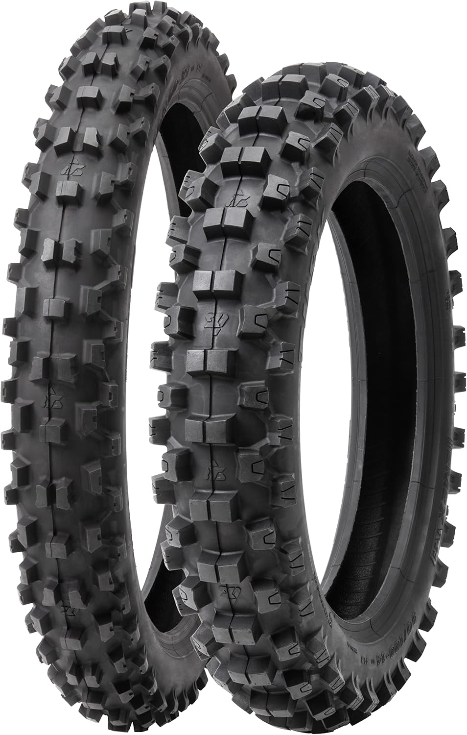 Tusk EMEX T-35 Soft/Intermediate Terrain Dirt Bike Front and Rear Tire Set â Front 80/100x21 & Rear 120/90x18 â Deep Tread Off-Road Trail Tires â Tube Type Motocross Motorcycle Tires