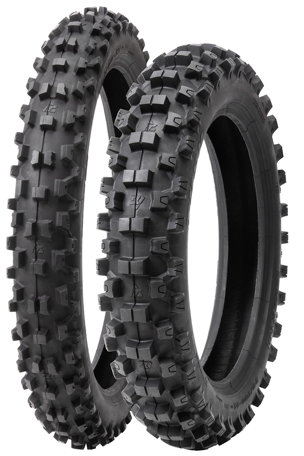Tusk EMEX T-35 Soft/Intermediate Terrain Dirt Bike Front and Rear Tire Set â Front 80/100x21 & Rear 120/90x18 â Deep Tread Off-Road Trail Tires â Tube Type Motocross Motorcycle Tires