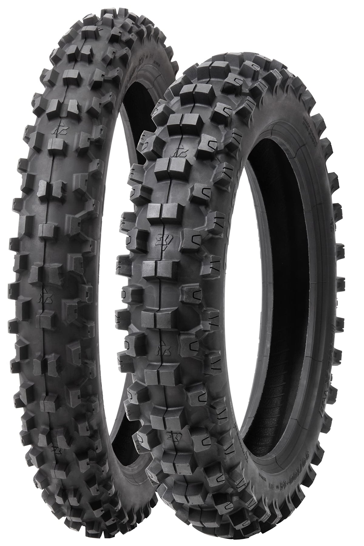 Tusk EMEX T-35 Soft/Intermediate Terrain Dirt Bike Front and Rear Tire Set â Front 80/100x21 & Rear 120/90x18 â Deep Tread Off-Road Trail Tires â Tube Type Motocross Motorcycle Tires