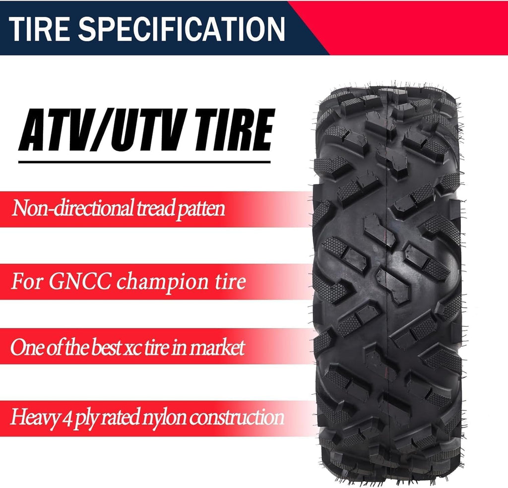 Set of 2-18x9.50-8, 4PR All-Terrain ATV/UTV Tires Tubeless