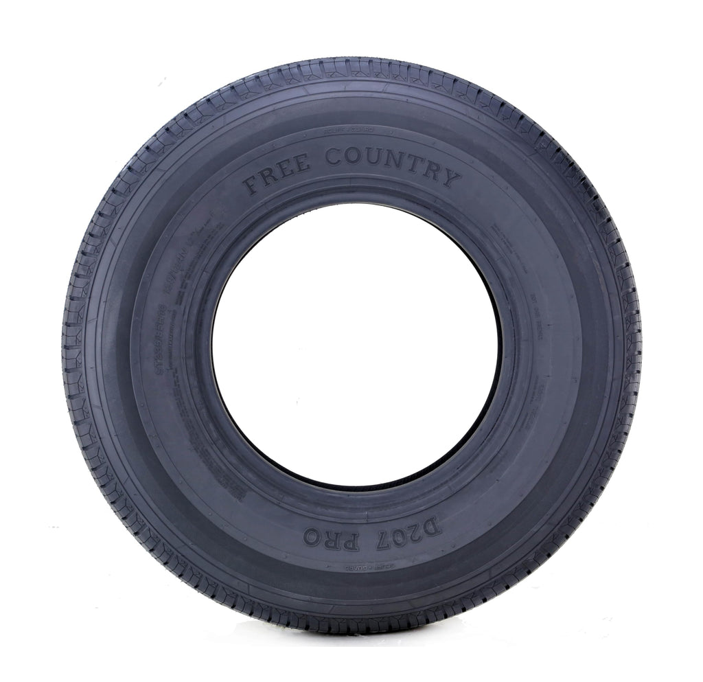 Free Country ST205/75R15 Prem Trailer Tires 8PR LR D 107N w/Scuff Guard, S2