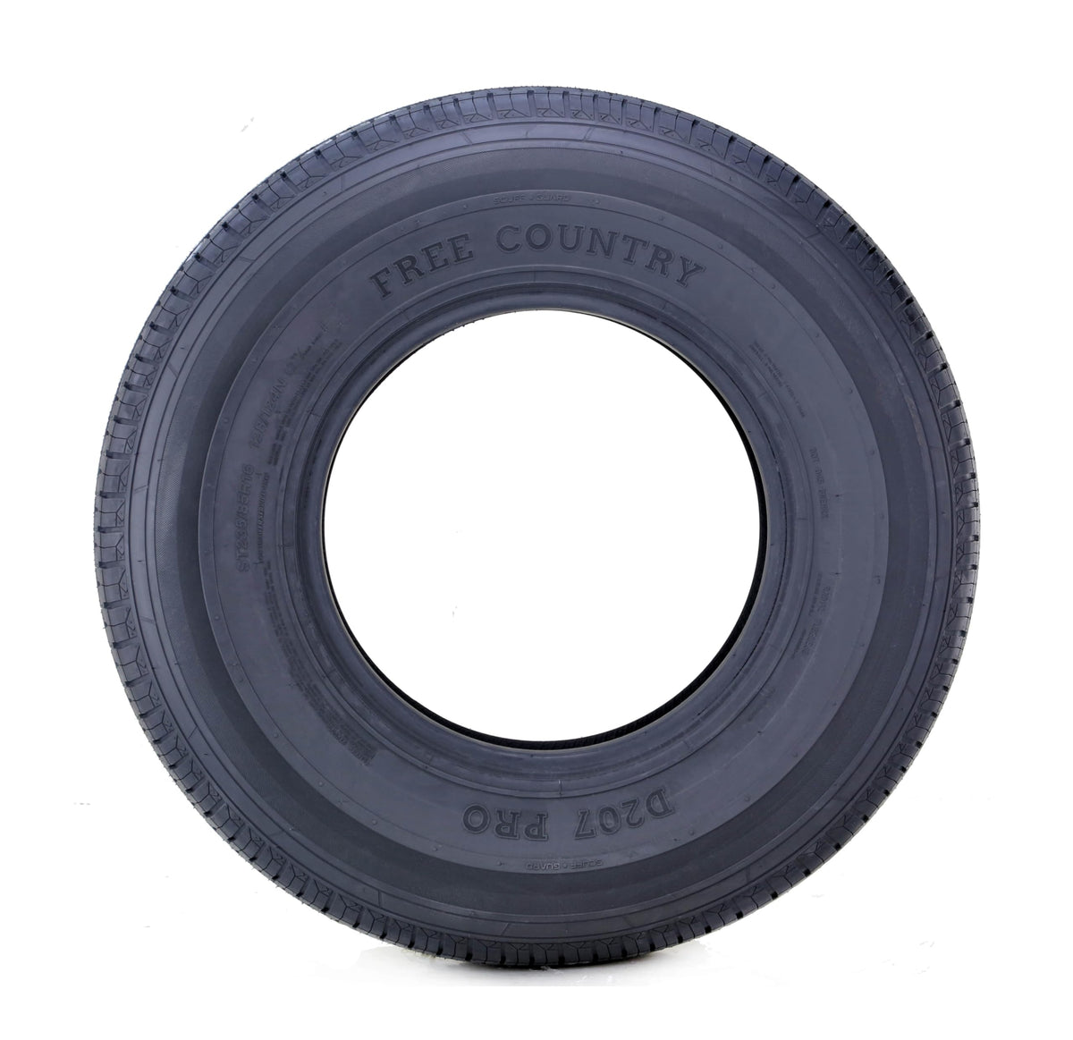 Free Country ST205/75R15 Prem Trailer Tires 8PR LR D 107N w/Scuff Guard, S2