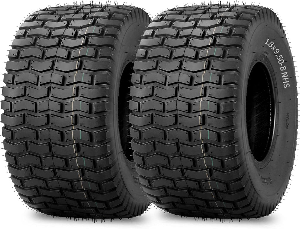 GICOOL 18x9.50-8 Tubeless Lawn Mower Tire for Riding Mower Tractor, 4 Ply
