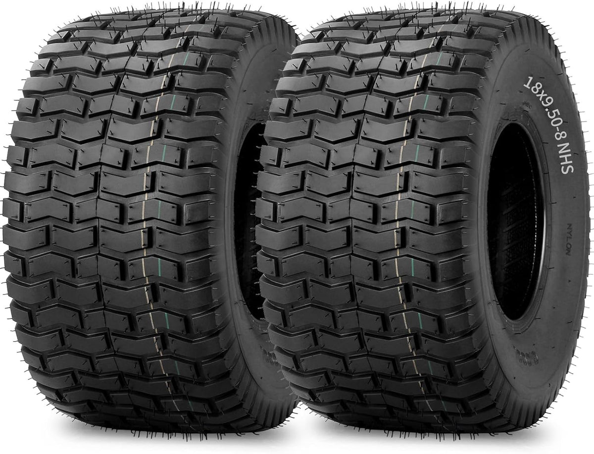 GICOOL 18x9.50-8 Tubeless Lawn Mower Tire for Riding Mower Tractor, 4 Ply
