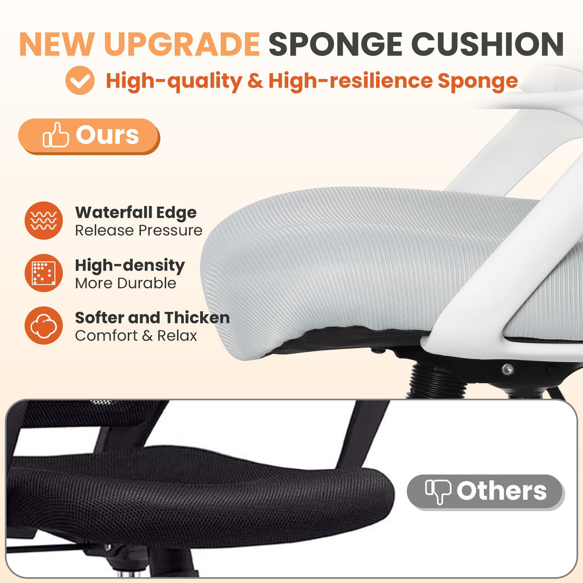 HYLONE Drafting Chair Adjustable, Tall Office Chair Lumbar Support Ergonomic Standing Desk Chair Heavy Duty Tall Drafting Stool for Artists with Footrest Home Office Drafting Stool