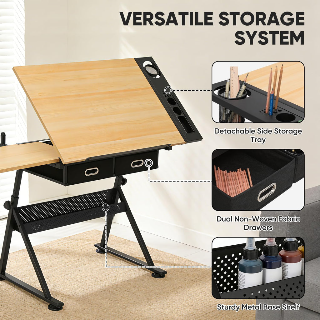 Magshion Drafting Table Adjustable Drawing Table