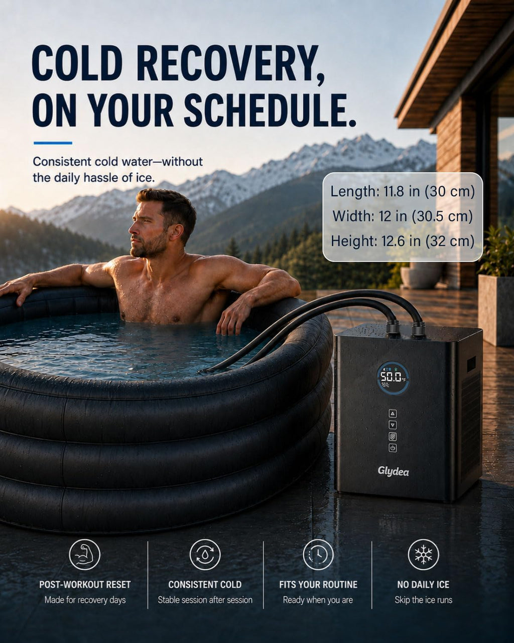 Ice Bath Chiller, 1/3 HP 330W Cold Plunge Chiller for Cold Therapy