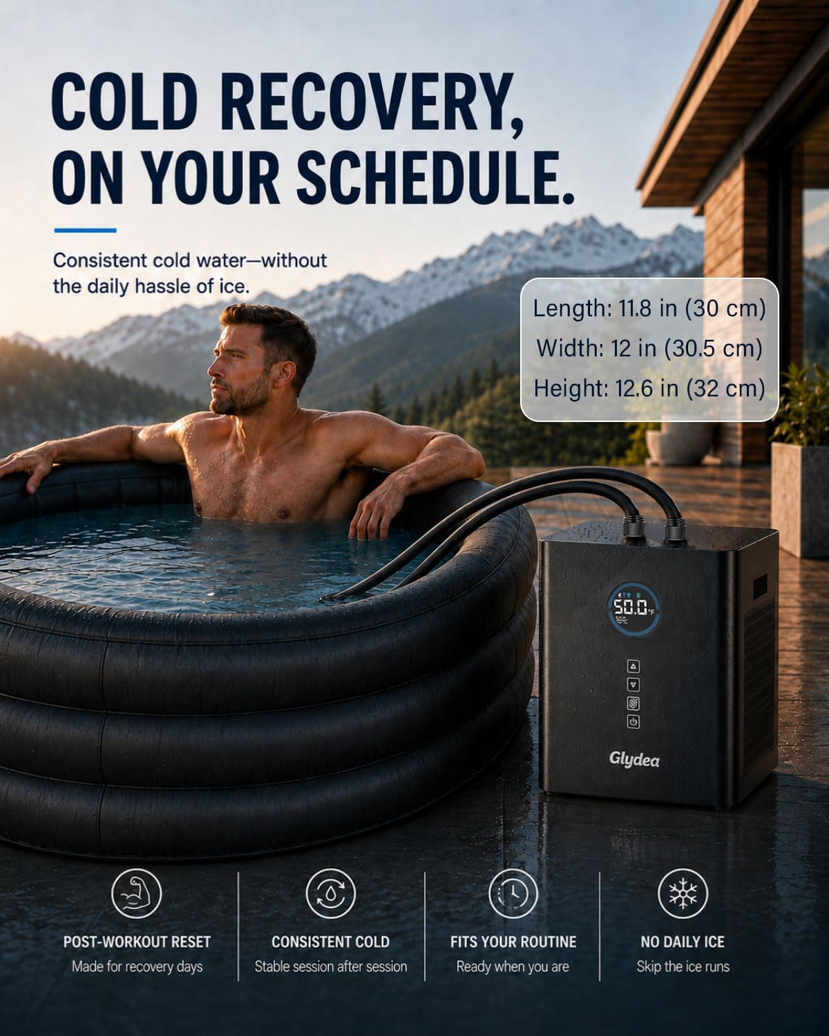 Ice Bath Chiller, 1/3 HP 330W Cold Plunge Chiller for Cold Therapy